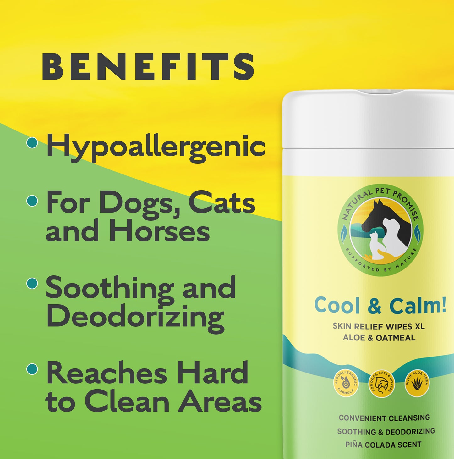 GROOMING/WIPE- Cool & Calm! Skin Relief Wipes XL