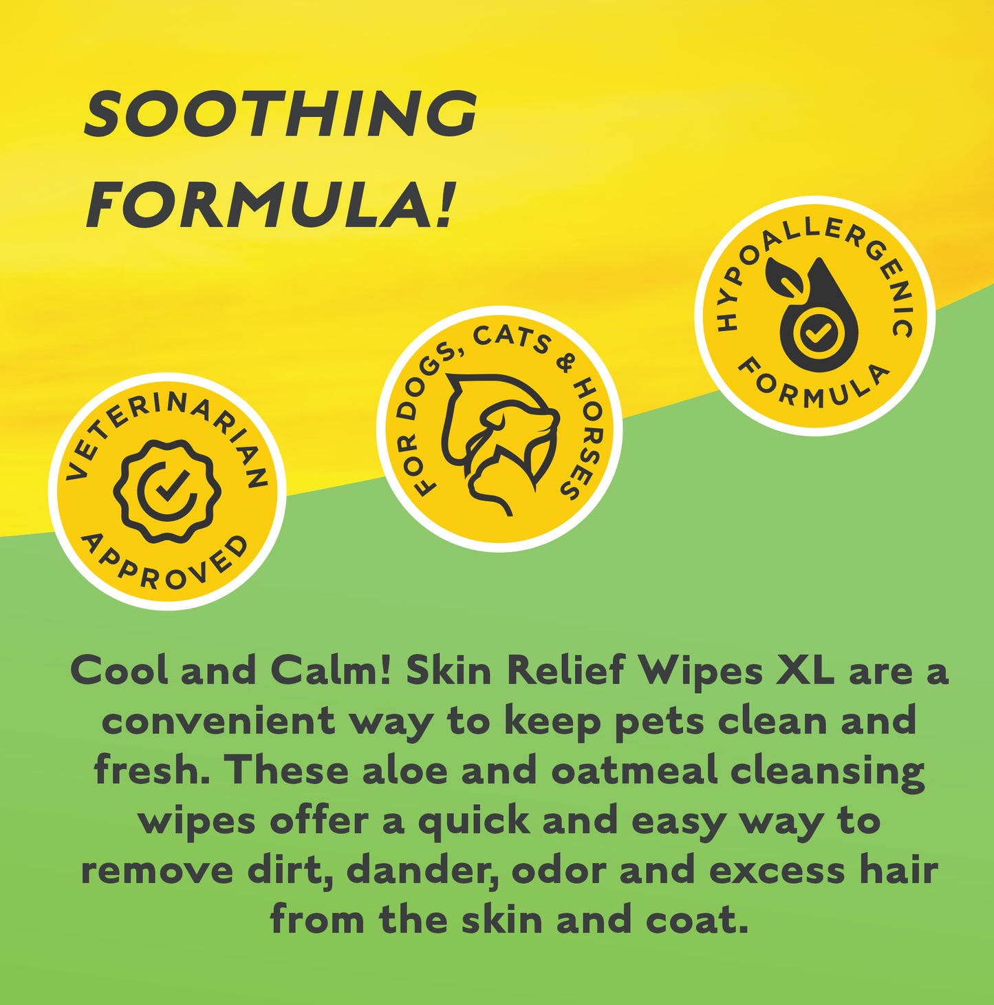 GROOMING/WIPE- Cool & Calm! Skin Relief Wipes XL