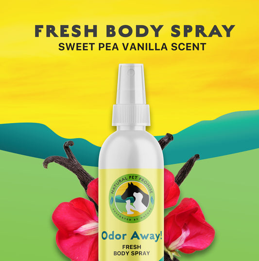 GROOMING/SPRAY-Odor Away! Fresh Body Spray Sweet Pea & Vanilla
